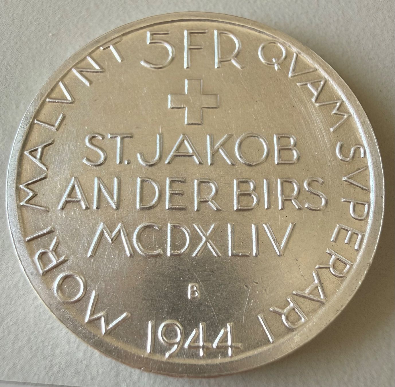 Tutti le monete: 5 Francs 1944 St Jakob Argent Silber – Usato da Genève venduto da lac_pf6t 5