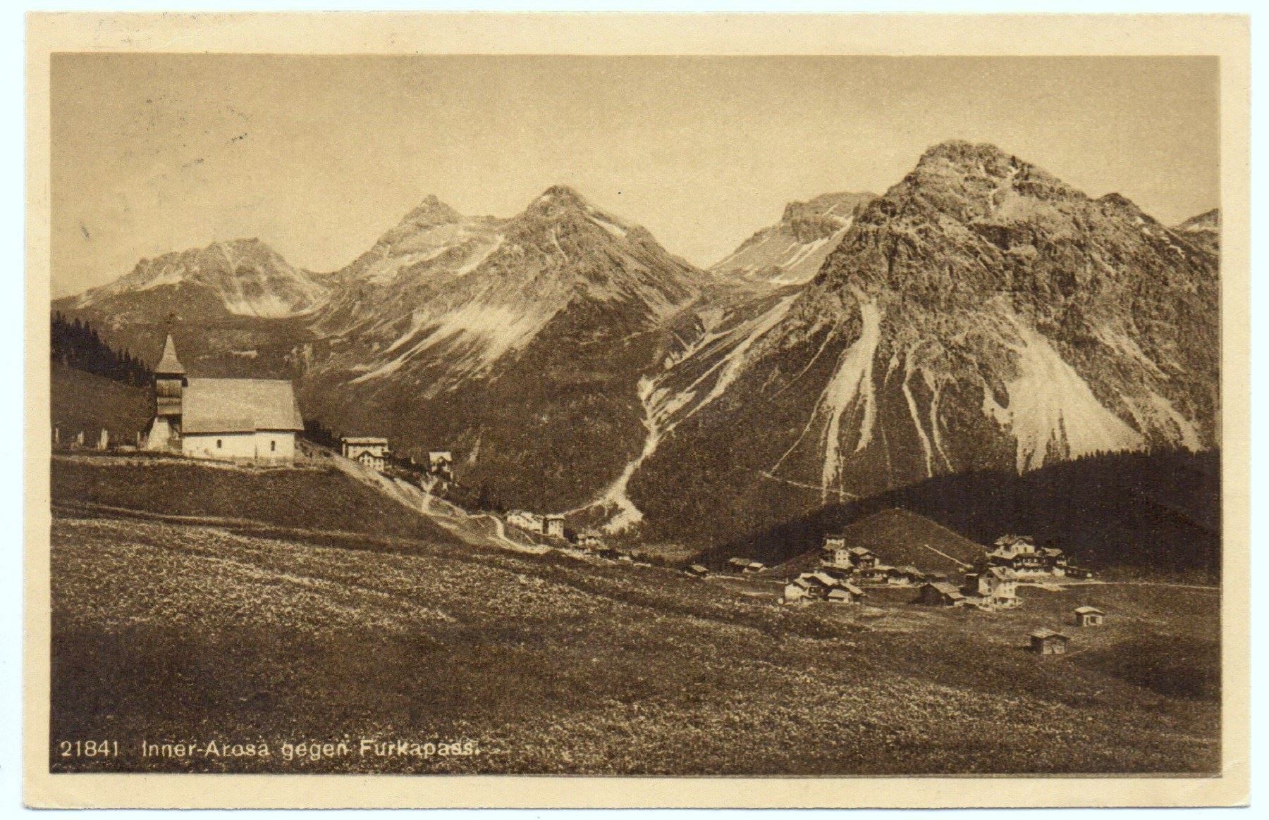 Ansichtskarten: INNER-AROSA gegen Furkapass – Gebraucht aus Jona von philajona