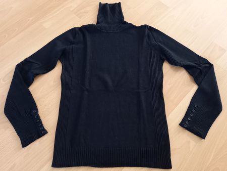 Schwarzer Rollkragenpullover in ca. Gr. 38/M von Tchibo