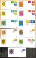 1983 - 89 FDC Niederländische Antillen Dauermarken Sätze 1-9