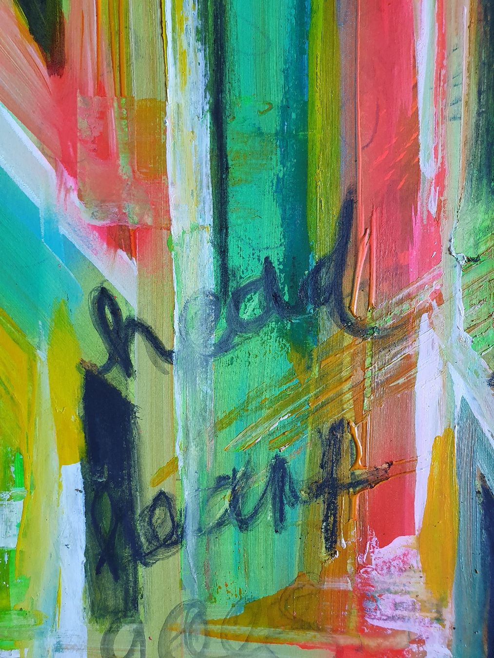 Dipinti: Abstrakte Malerei "Head or Heart" 36x48  – Nuovo (secondo la descrizione) da Wimmis venduto da hel_m26m 4