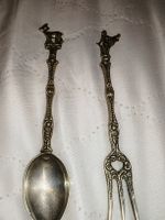 Deux Cuillère et Fourchette à dessert Vintage