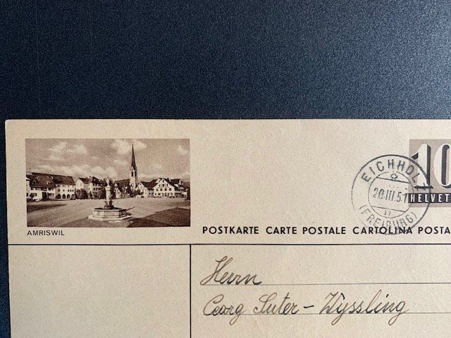 Cartes postales: 4 alte Postkarten Schweiz 1942 - 1954 – D'occasion à Erlenbach ZH par Ritschly 1