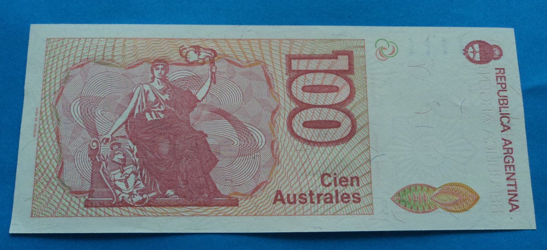 Banknoten: Argentinien: 100 Australes 1989/90, UNZ. – Neu (gemäss Beschreibung) aus Basel von maripas17 1