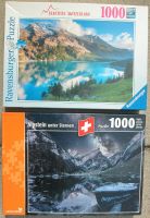 2 Puzzles-Oeschinensee/Alpstein unter Sternen, 1000 T. kompl