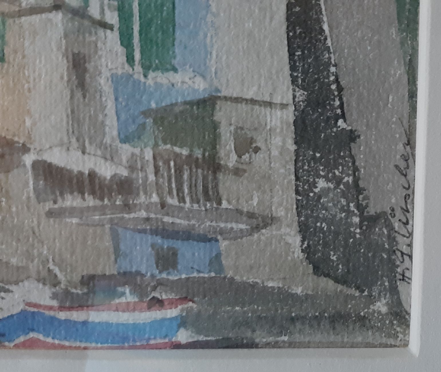 Gemälde: ISCHIA  -  Aquarell  -  Juli 67  -  H.G.Lüscher – Gebraucht aus Tagelswangen von BrigittaC01 3