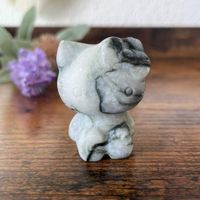 ✲ Baum Achat Hello Kitty Skulptur ✲ 43g /39mm Carving Figur