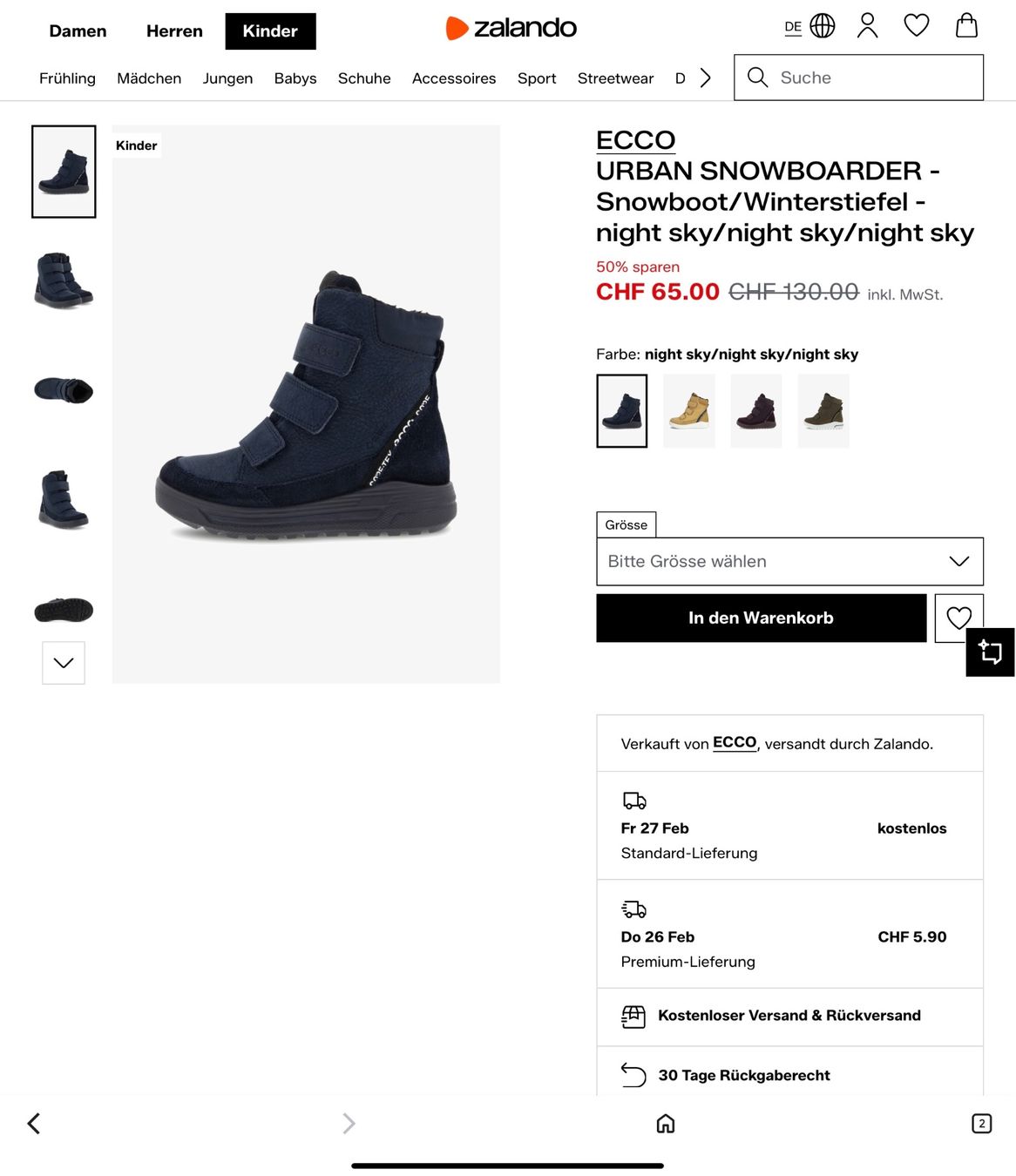 Ecco Scarpe per ragazzi: ECCO URBAN SNOWBOARDER - Snowboot/Winterschuhe Kinder, Gr.28 – Usato da Siebnen venduto da mac_8tmv 6