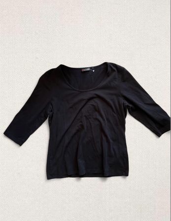 Damen Shirt schwarz Dreiviertelarm 