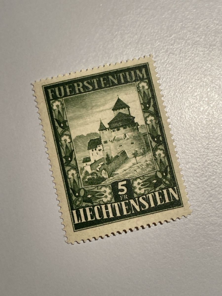 Alle Briefmarken: Liechtenstein 1952, #309, Postfrisch, Kat.200.— – Gebraucht aus Küssnacht a. Rigi von Unique-Valuable 1