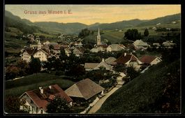 AK Wasen i. E., Ortsansicht mit Kirche