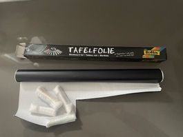 TAFELFOLIE (Blackboard foil) mit 10x Kreide, 45cm x 2m