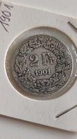 2 Franken 1901, sehr schöne Zustand, Silber (WA3)