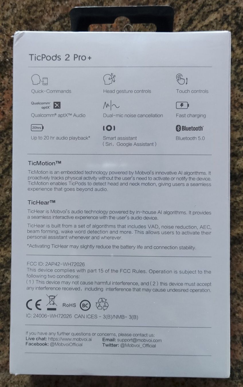 Cuffie: Mobvoi TicPods 2 Pro+ Kopfhörer – Nuovo e nell'imballaggio originale da Greifensee venduto da Red.Vipana 1