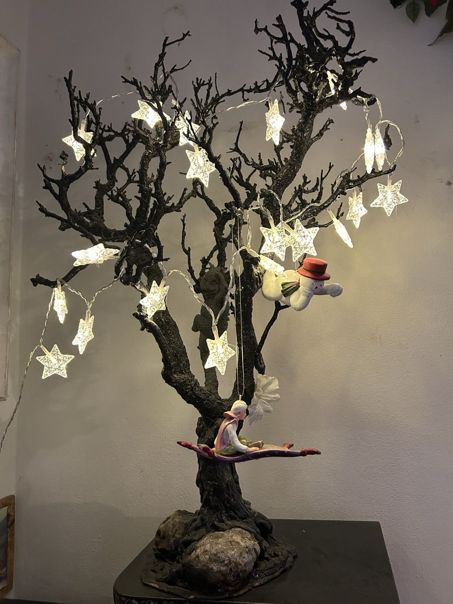 Alle Dekorationen: Kleiner einmsligDekorationsbaum (gratis Lichterkette)H.63cm  – Neu (gemäss Beschreibung) aus allschwil von basel5