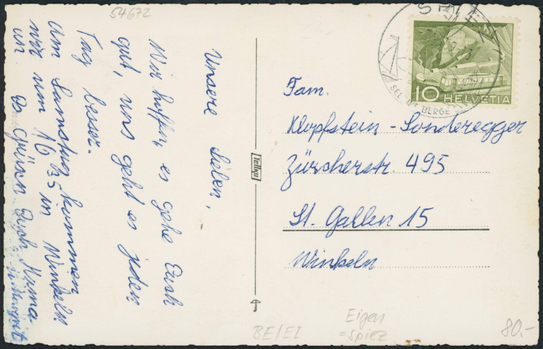 Cartes postales: BE Eigen - Spiez – D'occasion à Schindellegi par dolpitz 1