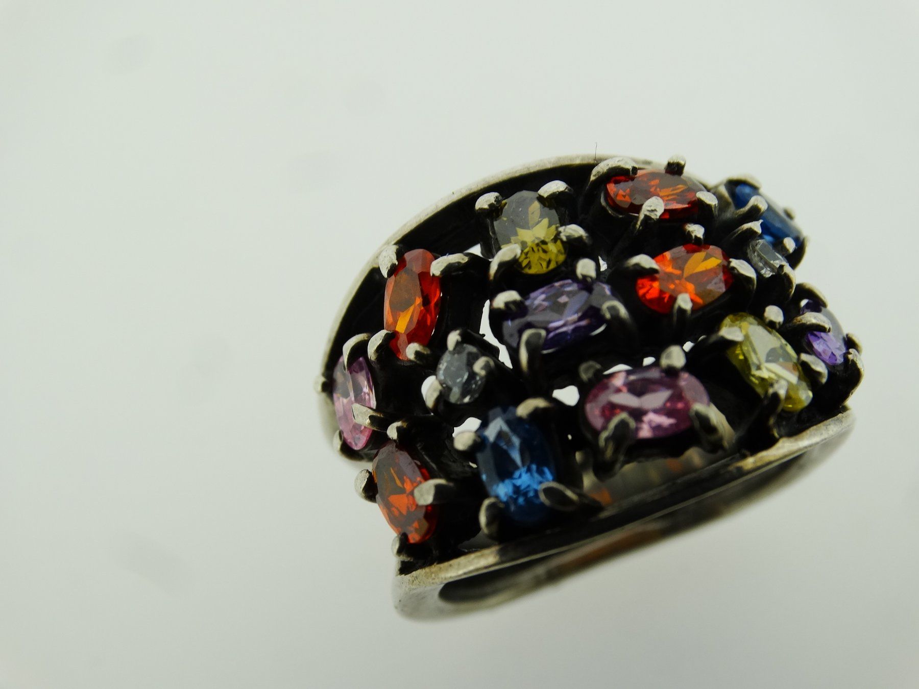 Anelli: Silber 950 Ring mit Farbigen Steinen – Usato da Adliswil venduto da Isaac_92 5