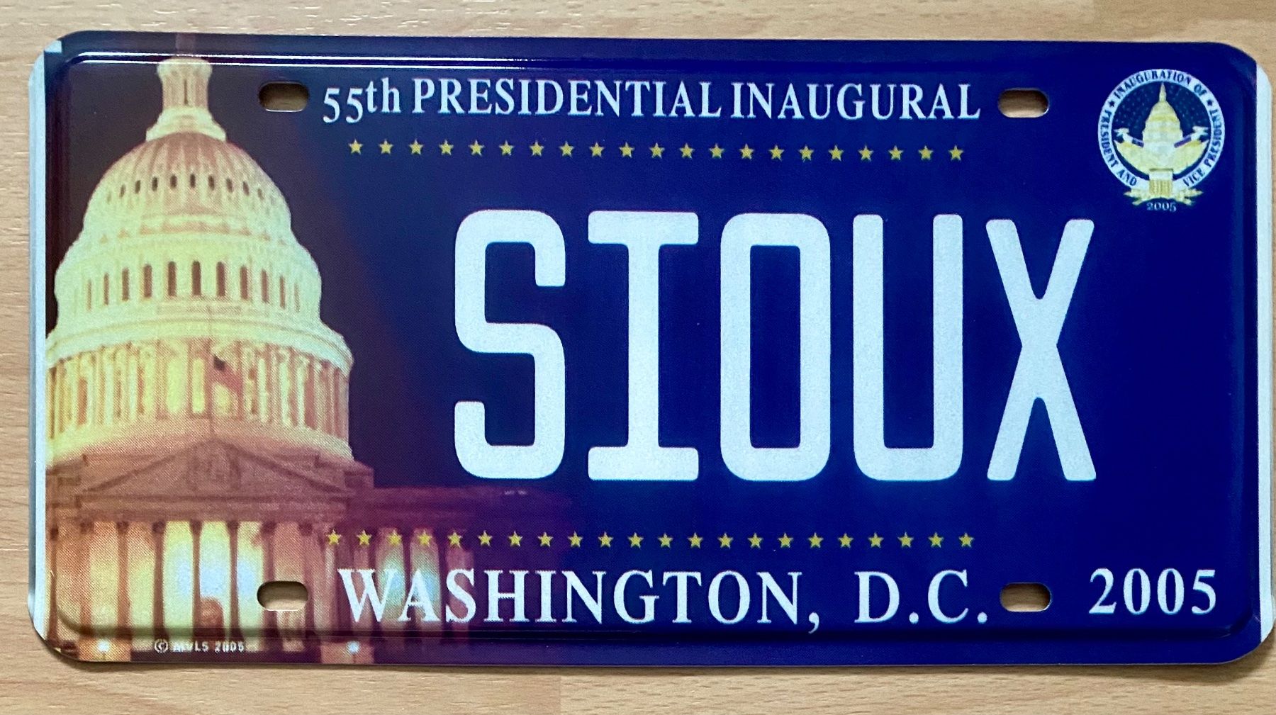 Schilder: US Nummernschild Sioux Washington D.C. 2005 – Gebraucht aus Wolfhalden von 19651979