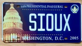 US Nummernschild Sioux Washington D.C. 2005