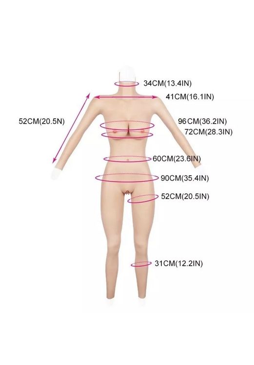 Biancheria intima: +Silikonbrüste Anzug Ganzkörper – Nuovo e nell'imballaggio originale da Amriswil venduto da JaJa-Express 2