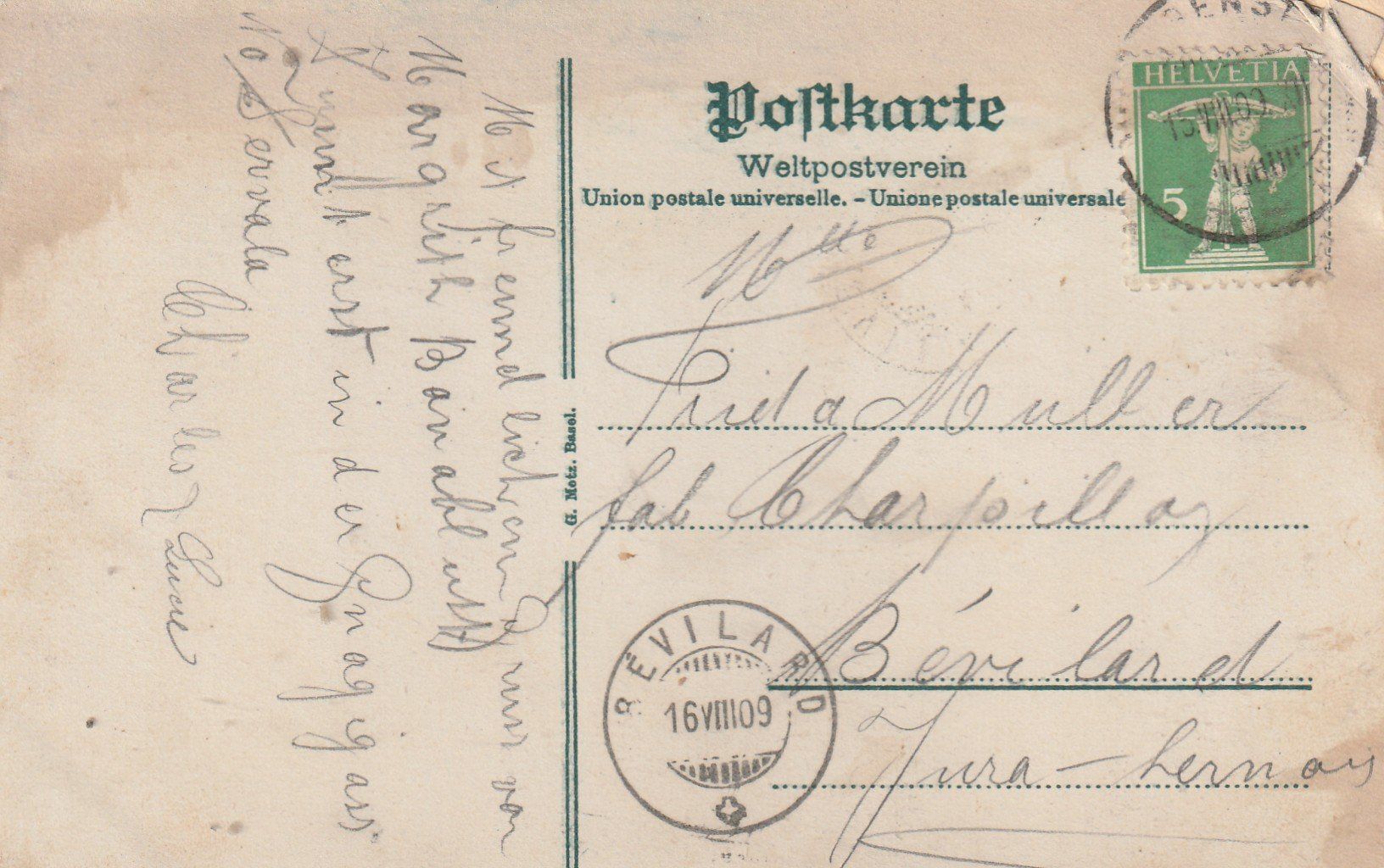 Cartoline postali: Alte Ansichtskarte Kurhaus Weissenstein 1909 – Usato da Rupperswil venduto da Ema10 1
