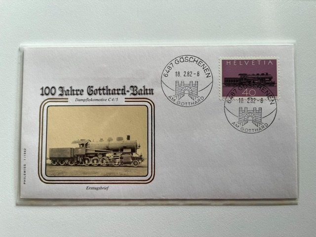 Buste & buste per spedizione: 100 Jahre Gotthard-Bahn Ersttagsbriefe – Usato da Niederwil AG venduto da dahu75 3