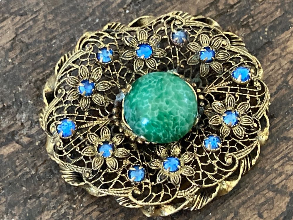 Broche Ancienne Très Belle Avec Un Voilier - Bijou Vintage Magnifique Et Unique