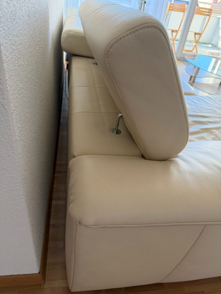 Divani: Echtleder Ecksofa Ecksofa / Longchair – Champagner – Usato da Rapperswil SG venduto da gab_gvj9 2