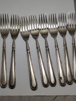Set de 8 fourchettes à gâteau anciennes, Sheffield EPNS A1