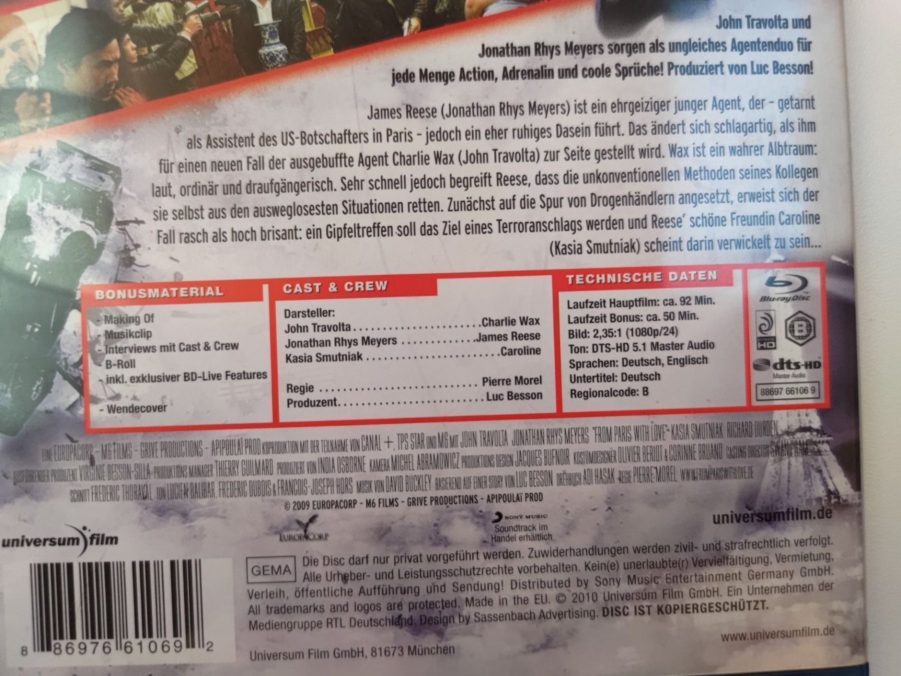 Tutti i DVDs: From Paris with Love – Usato da Liestal venduto da Kratzilla 3