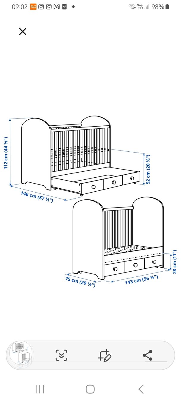 Letti: Baby/Kinderbett – Nuovo (secondo la descrizione) da Schwanden GL venduto da RosaV