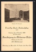 Basel, Holsteiner Hof, Gartensaal, Wohnh