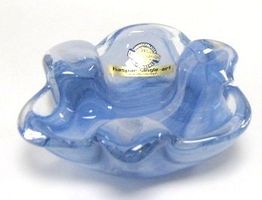 Bleikristallglas Aschenbecher blau