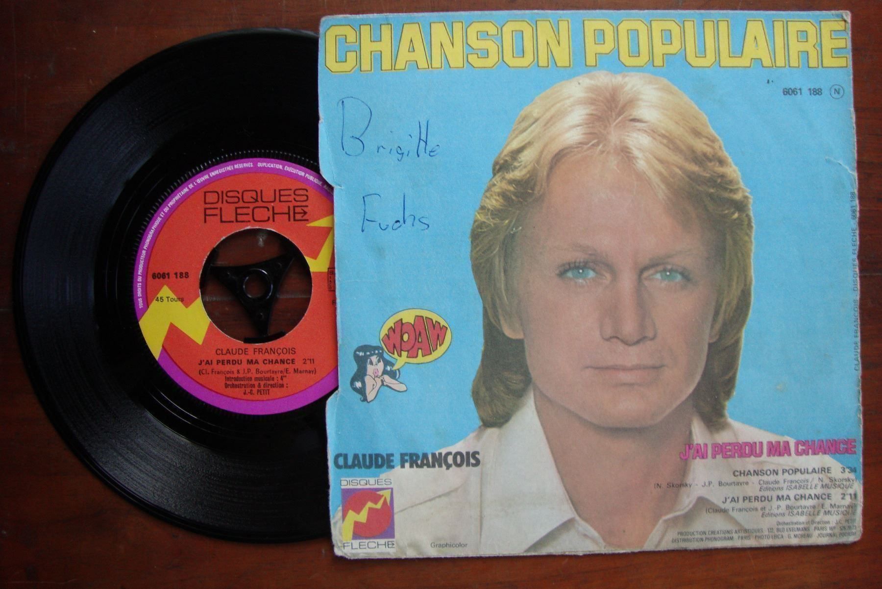 Schallplatten: CLAUDE FRANÇOIS - CHANSON POPULAIRE – Gebraucht aus Bern von Uli_10_11 1