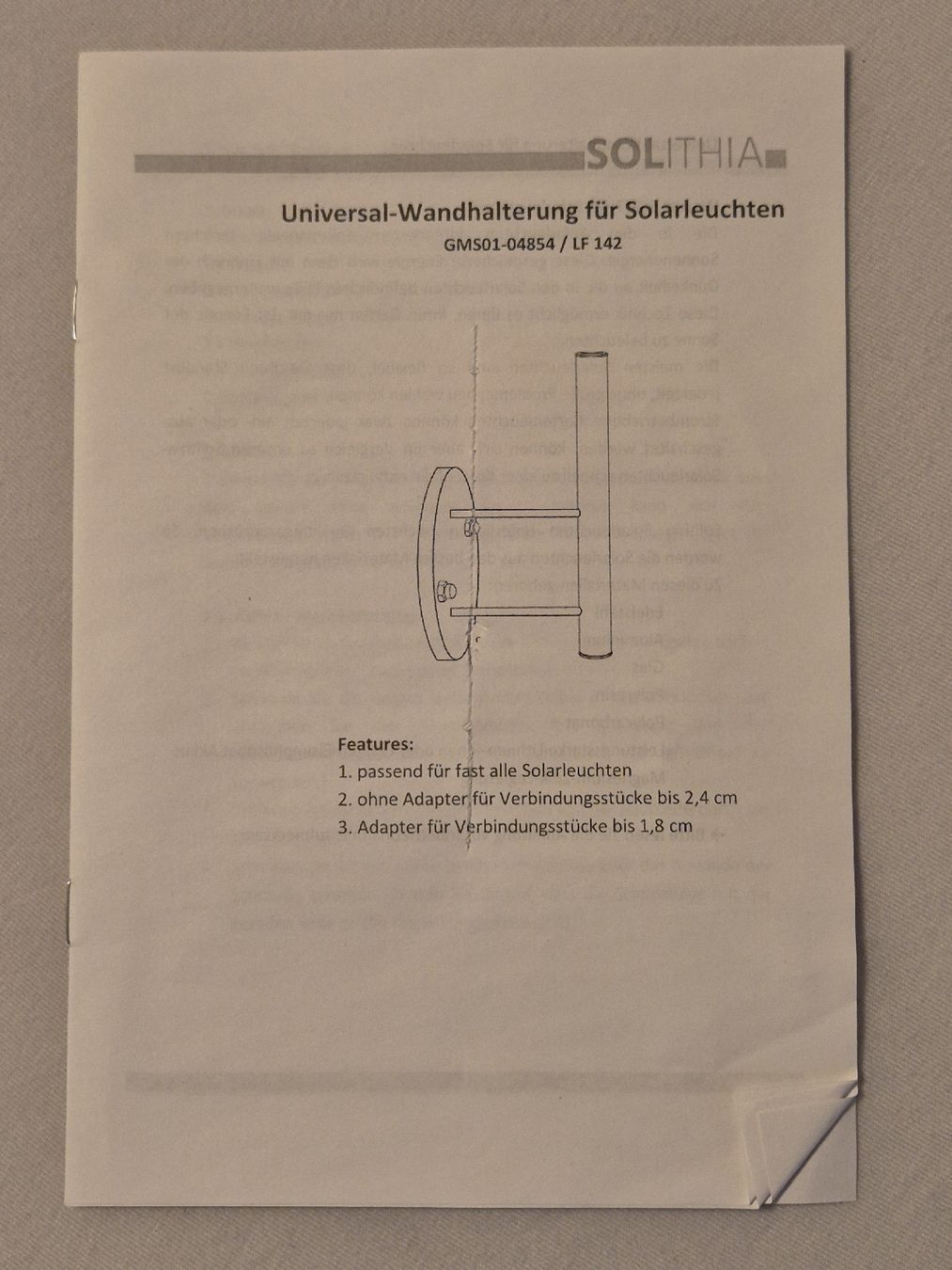 Supporti a parete: 2 Stk. Universal Wandhalterung Solarlampe Aussenleuchte – Nuovo (secondo la descrizione) da Hefenhofen venduto da GSC99