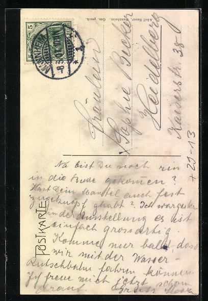 Ansichtskarten: Schultafel-AK Mannheim, Mannheimer Rosen – Gebraucht aus Berlin von bartko-reher 1
