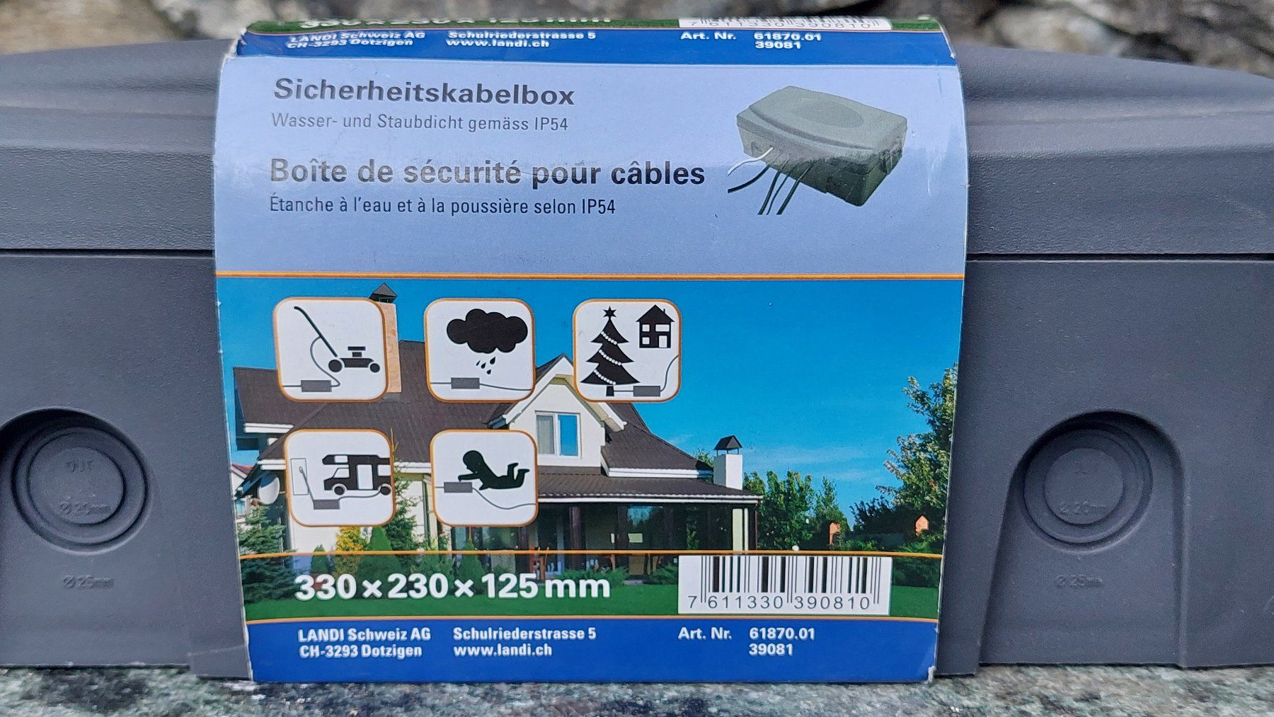 Spine: Sicherheitskabelbox, Aussenbereich, ungebraucht – Nuovo e nell'imballaggio originale da Muri b. Bern venduto da Spassholz 3