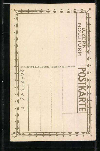 Ansichtskarten: Ernst E. Schlatter: Luzern, Ansicht des  – Gebraucht aus Berlin von bartko-reher 1