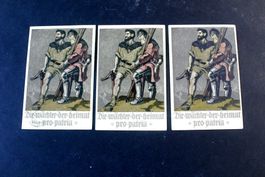 3x BUNDESFEIER - POSTKARTE, 1910. Gelaufen