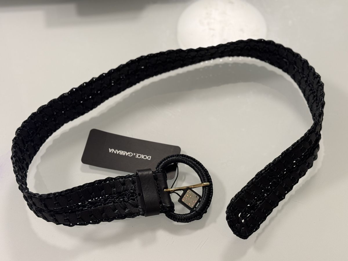 Dolce & Gabbana Gürtel: D&G Woven Black Leather Belt Size 75 New – Neu und originalverpackt aus Luzern von Antiquesonline 4