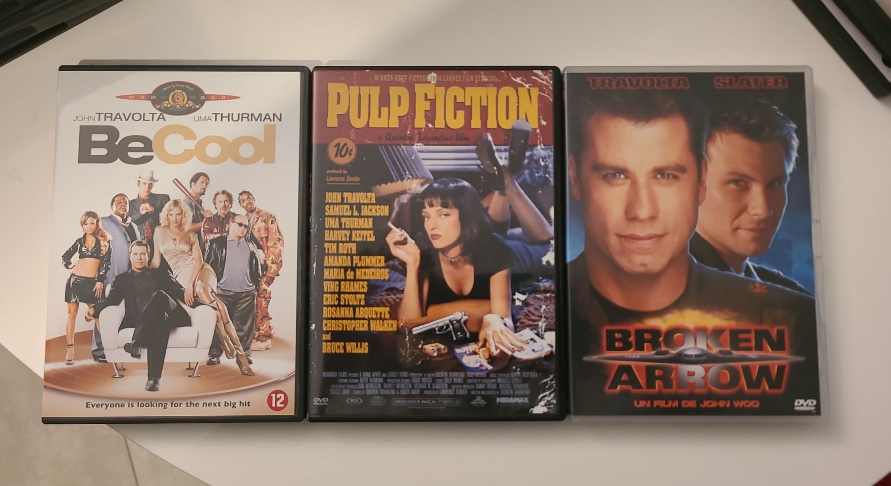 Tutti i DVDs: Lot Travolta de 3 DVDs: Pulp Fiction, Be Cool, Broken Arrow – Usato da Morges venduto da AngelBliss