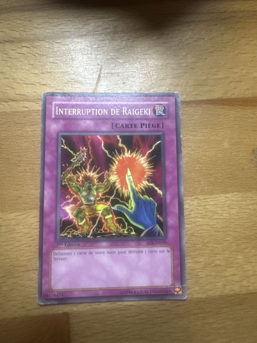 Yugioh Sammelbilder & Trading cards: Yu-Gi-Oh Karte Interruption de Raigeki 1. Edition – Neu (gemäss Beschreibung) aus Schaan von Hermine2018
