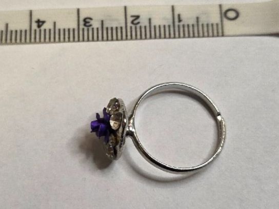 Anelli: Bague Argent Coeur Violet, Ajustable – Nuovo (secondo la descrizione) da Territet venduto da Cenh 3