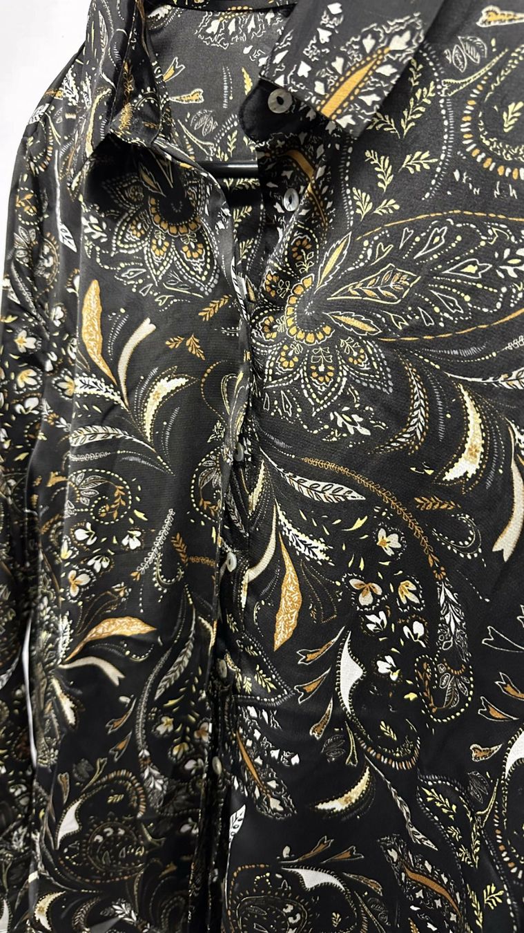 Camicie: Boho Satinbluse Bohemian Style Hemd Gr. S / M – Nuovo e nell'imballaggio originale da Sarmenstorf venduto da taosun1 1