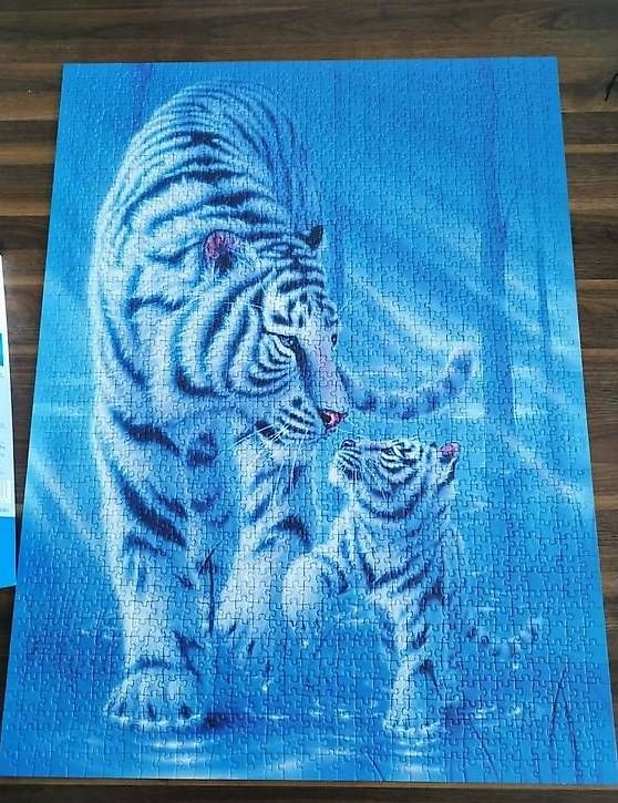 Puzzles: 1500 Teile Puzzle - Tigermutter mit Junges – Gebraucht aus Lausen von Swiss4444 1