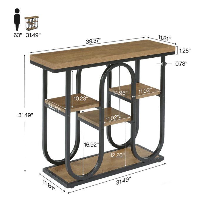 Tavoli: Konsolentisch 100cm 4 Ebenen Industrial – Nuovo e nell'imballaggio originale da Gretzenbach venduto da Genfi-Shop 1