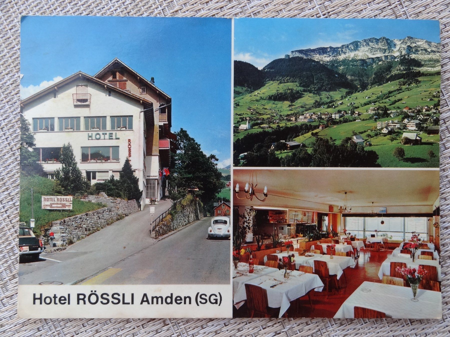 Cartoline postali: Amden - Hôtel Rössli - 1972 – Usato da St Léonard venduto da Riglin