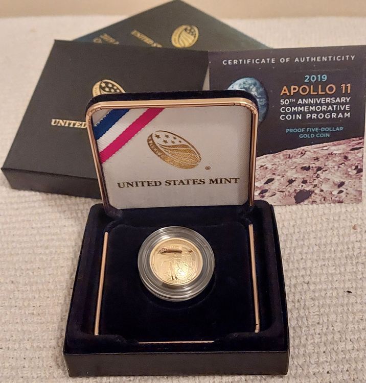 USA 50th ANNIVERSARY APOLLO-11 $5 Gold Coin... | Kaufen auf Ricardo
