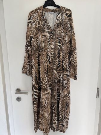 Kleid Animalprint Brauntöne Gr. M/L