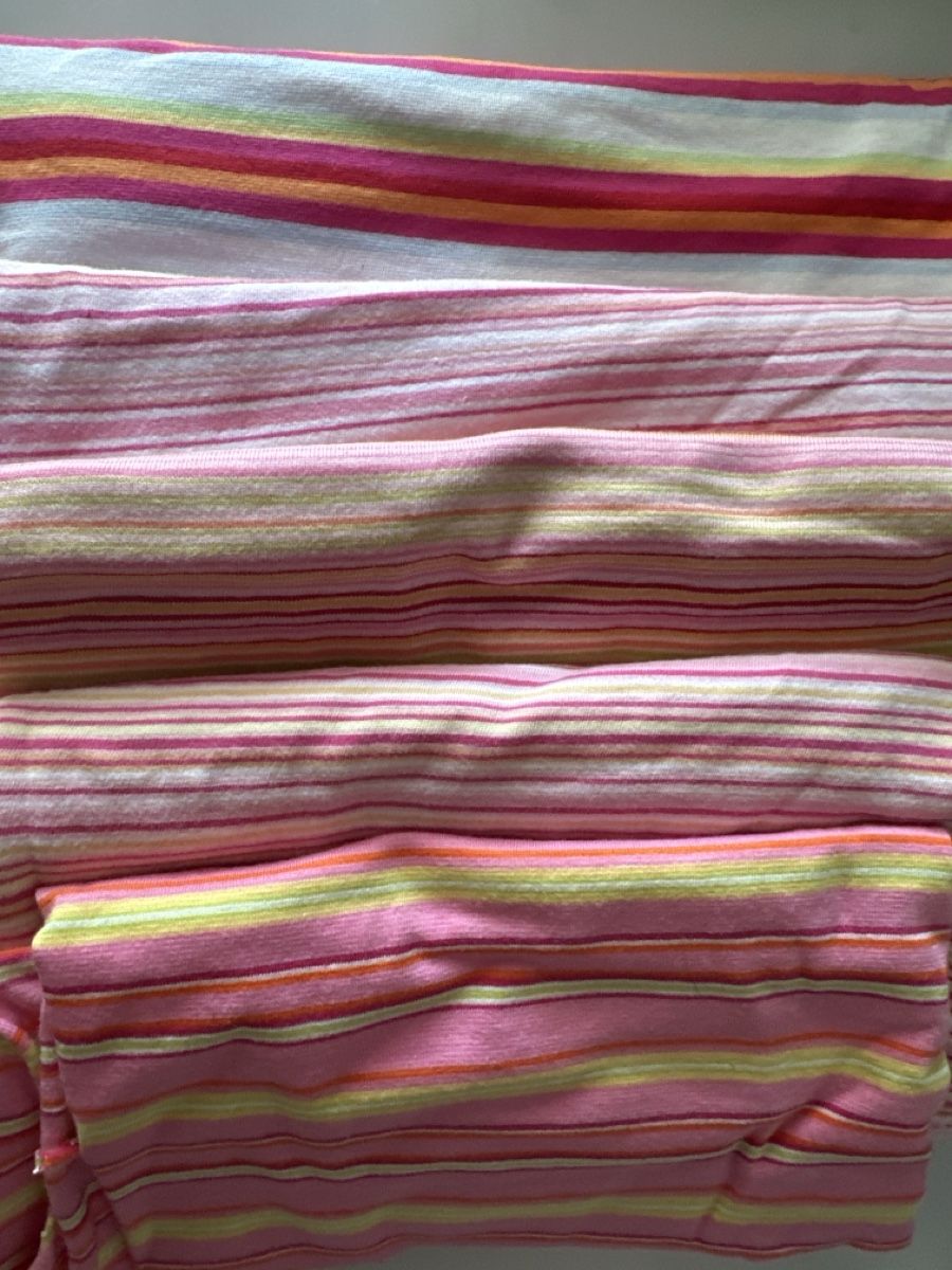 Tessuti: Jersey Restestoffpaket rosa pink gelb lime – Usato da Domdidier venduto da Lilalu168